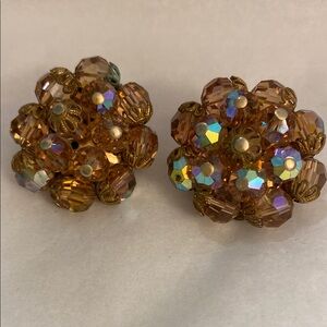 Vintage 1960’s Beaded Clip-On Earrings